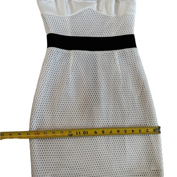 Milly Black & White Bustier Dress with Mess Overlay Size 4 - Picture 13 of 17